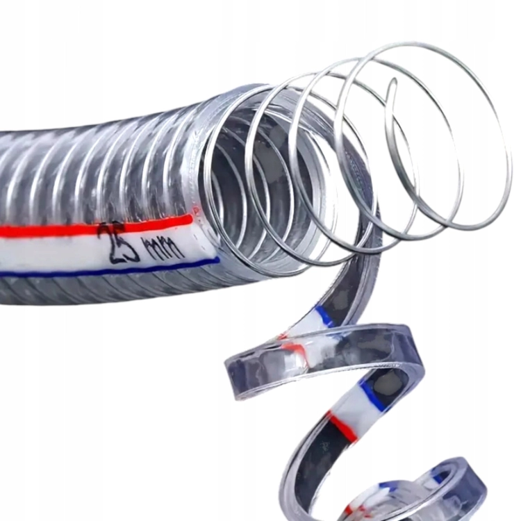 WĄŻ SSAWNY SSĄCY TŁOCZNY ZBROJONY 1 CAL / 25 mm x 30M PCV SILVER S11271