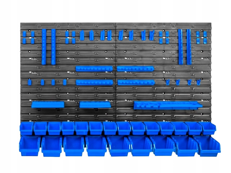 TABLICA WARSZTATOWA 1152X780MM 4 PANELE 65 AKCESORIÓW 69 ELEMENTÓW ŚCIENNY