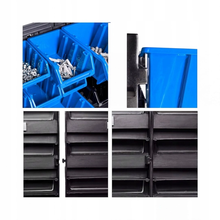 TABLICA WARSZTATOWA 390X780MM 6 PANELI 32 AKCESORIA 38 ELEMENTÓW ORGANIZER