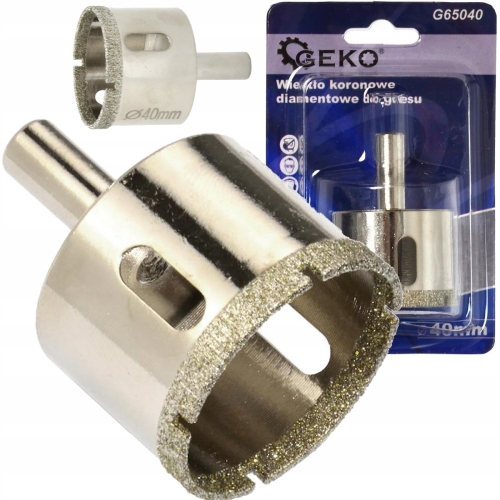 WIERTŁO DIAMENTOWE KORONOWE 40MM DO GRESU PŁYTEK CERAMIKI NA MOKRO G65040