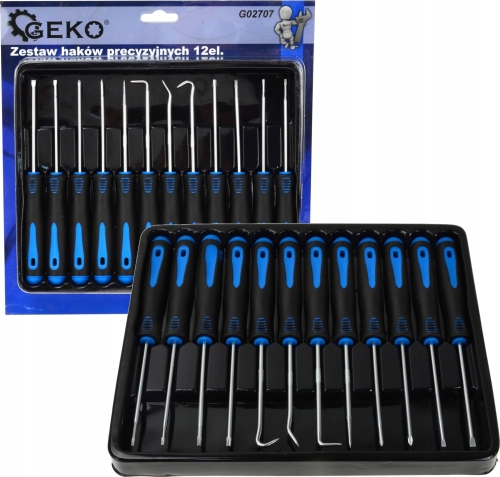 WKRĘTAKI TORX PH PRECYZYJNE 12EL HAKI SERWISOWE DO O-RINGÓW 165MM G02707