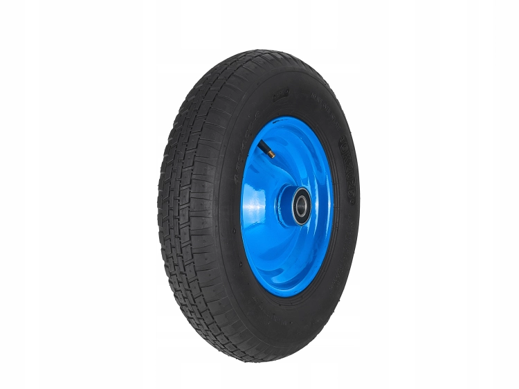 KOŁO DO TACZKI 4.00-8 6PR 390MM FI 20MM NIEBIESKA FELGA STALOWA BEZ OŚKI