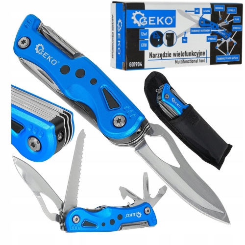 NARZĘDZIE WIELOFUNKCYJNE MULTITOOL 12w1 NÓŻ PIŁA NIEZBĘDNIK SURVIVALOWY
