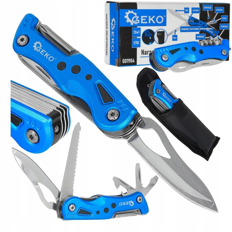NARZĘDZIE WIELOFUNKCYJNE MULTITOOL 12w1 NÓŻ PIŁA NIEZBĘDNIK SURVIVALOWY