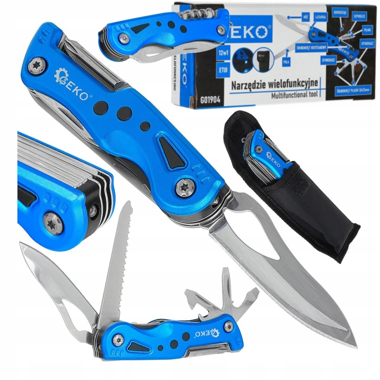 NARZĘDZIE WIELOFUNKCYJNE MULTITOOL 12w1 NÓŻ PIŁA NIEZBĘDNIK SURVIVALOWY