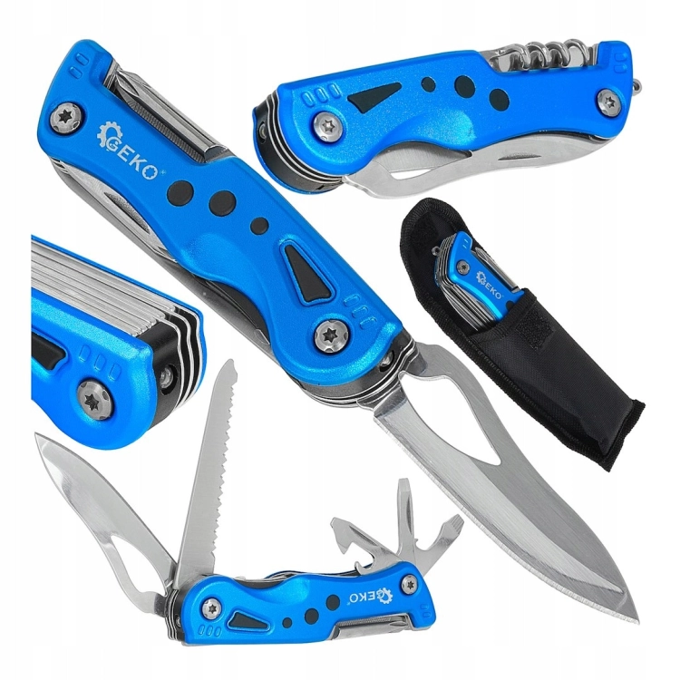 NARZĘDZIE WIELOFUNKCYJNE MULTITOOL 12w1 NÓŻ PIŁA NIEZBĘDNIK SURVIVALOWY