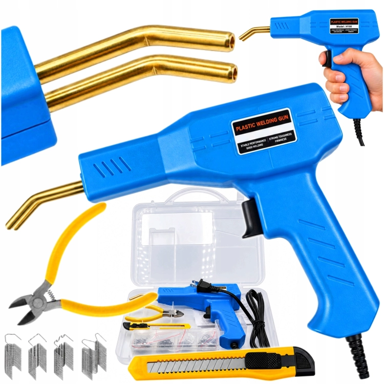 ZGRZEWARKA SPAWARKA LUTOWNICA DO PLASTIKU 230V 100W + 200 ZSZYWEK WALIZKA