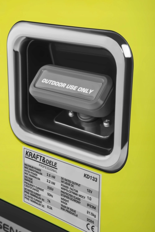 AGREGAT PRĄDOTWÓRCZY GENERATOR PRĄDU INWERTOROWY 2,5kW BENZYNA 230V/50Hz