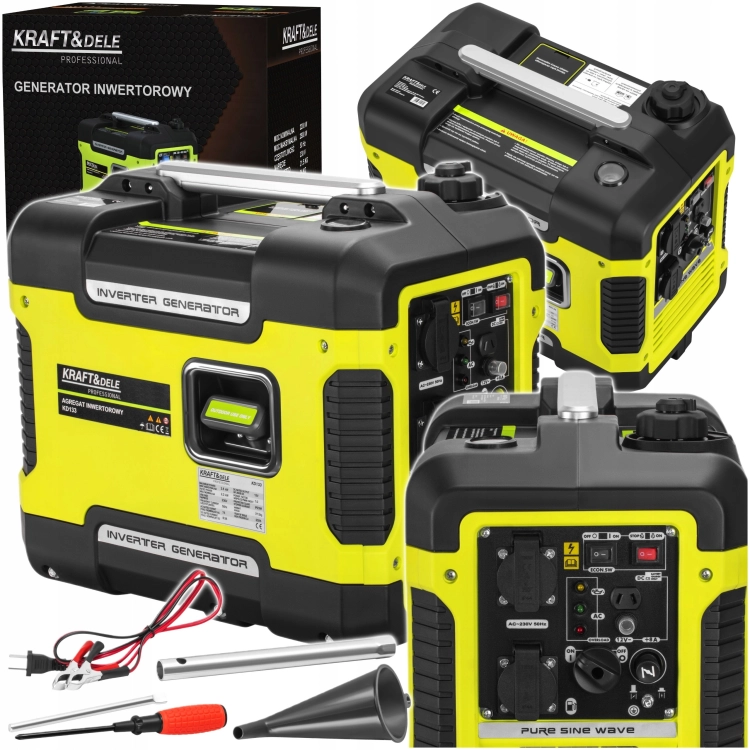 AGREGAT PRĄDOTWÓRCZY GENERATOR PRĄDU INWERTOROWY 2,5kW BENZYNA 230V/50Hz