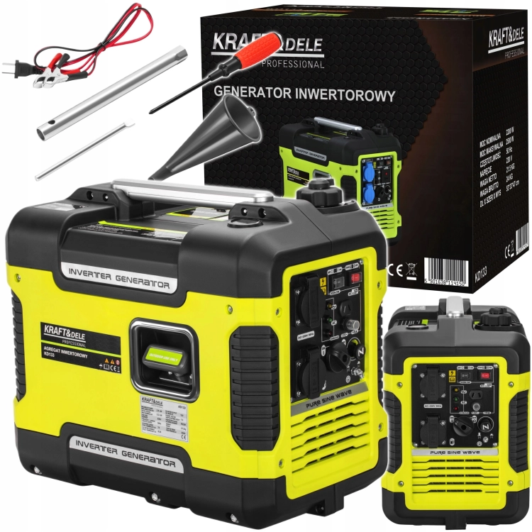 AGREGAT PRĄDOTWÓRCZY GENERATOR PRĄDU INWERTOROWY 2,5kW BENZYNA 230V/50Hz