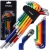 ZESTAW KOLOROWYCH IMBUSÓW KLUCZE IMBUSOWE 80-175MM Z KULKĄ TORX 9EL. DŁUGIE