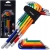 ZESTAW KOLOROWYCH IMBUSÓW KLUCZE IMBUSOWE 80-175MM Z KULKĄ TORX 9EL. DŁUGIE