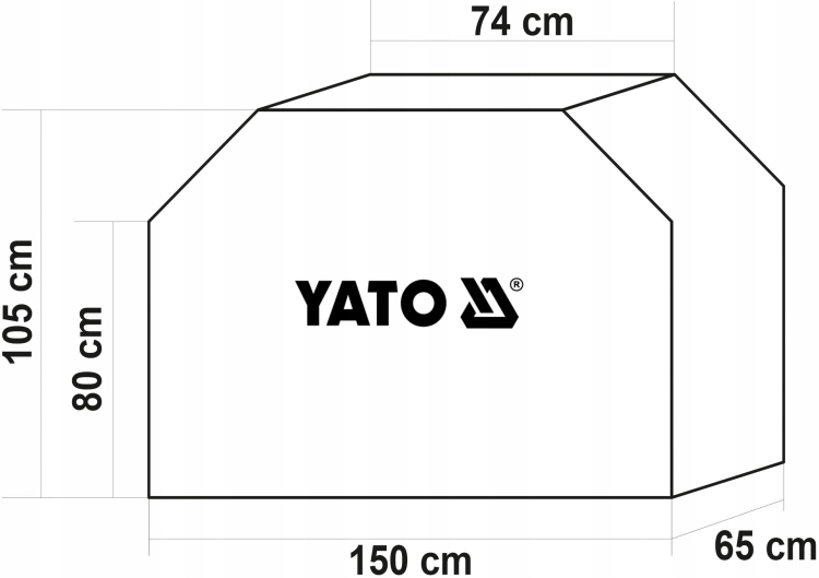 YATO WODOODPORNY POKROWIEC NA GRILL GAZOWY 150x65x105cm OXFORD 600D SOLIDNY