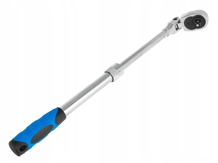 GRZECHOTKA ŁAMANA TELESKOPOWA WYSUWANA POKRĘTŁO 1/2'' 370-510mm 72T CrV