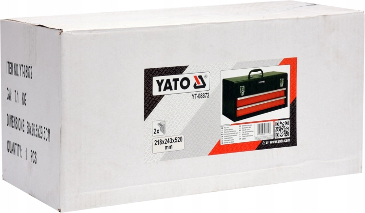 YATO STALOWA SKRZYNKA NARZĘDZIOWA 2 SZUFLADY 218X255X520 MM YT-08872