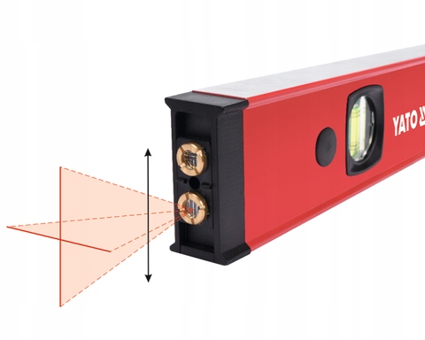YATO POZIOMICA LASEROWA ELEKTRONICZNA LCD KRZYŻOWA 610mm LASER YT-30400