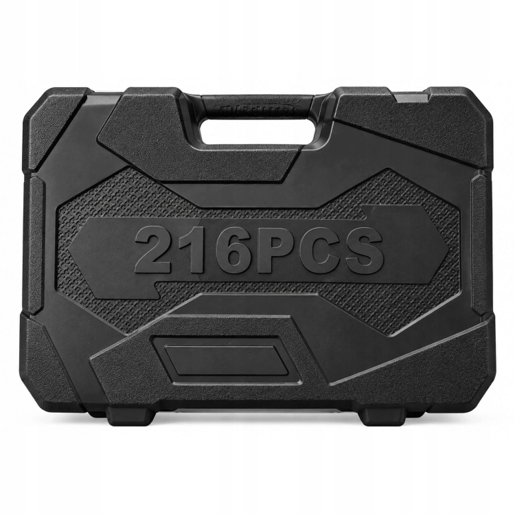 ZESTAW KLUCZY NASADOWYCH 216 ELEMENTÓW GRZECHOTKI 1/2''3/8''1/4'' CrV WALIZKA