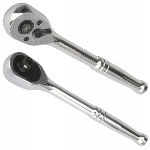 YATO GRZECHOTKA 3/8'' 200mm CrV CHROM POŁYSK 90 ZĘBÓW PRZYCISK QUICK RELEASE