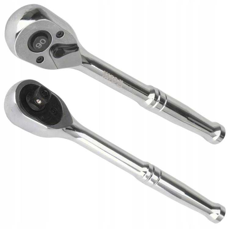 YATO GRZECHOTKA 3/8'' 200mm CrV CHROM POŁYSK 90 ZĘBÓW PRZYCISK QUICK RELEASE