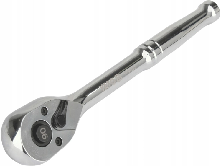 YATO GRZECHOTKA 3/8'' 200mm CrV CHROM POŁYSK 90 ZĘBÓW PRZYCISK QUICK RELEASE