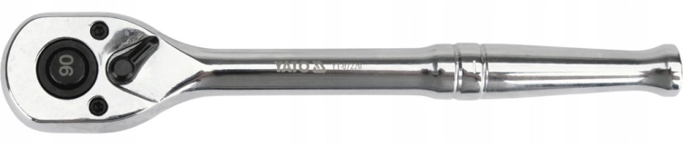 YATO GRZECHOTKA 1/4'' 150mm CrV CHROM POŁYSK 90 ZĘBÓW PRZYCISK QUICK RELEASE