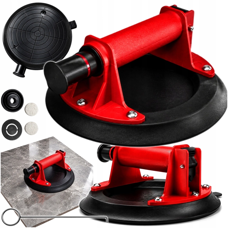 PRZYSSAWKA PRÓŻNIOWA DO PŁYTEK SZYBY SZYB UCHWYT Z POMPKĄ 190 KG 200 MM +