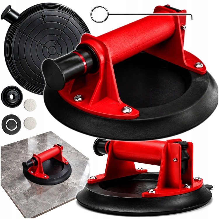 PRZYSSAWKA PRÓŻNIOWA DO PŁYTEK SZYBY SZYB UCHWYT Z POMPKĄ 190 KG 200 MM +