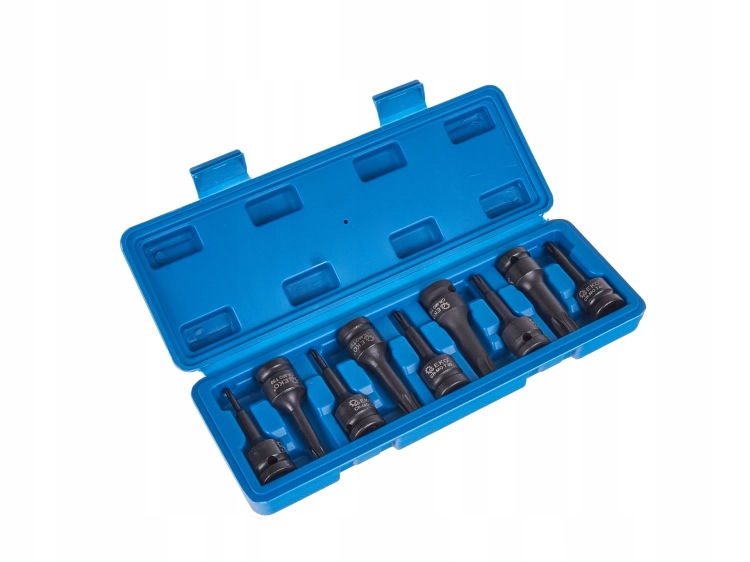 KLUCZE UDAROWE TRZPIENIOWE TORX T20-T70 ZESTAW KLUCZY NASADEK 9el G10526