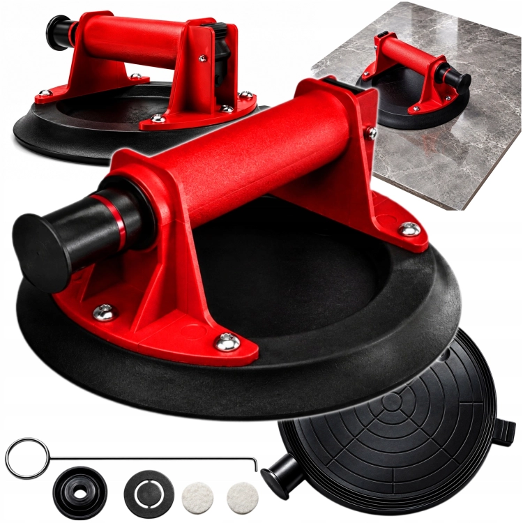 PRZYSSAWKA PRÓŻNIOWA DO PŁYTEK SZYBY SZYB UCHWYT Z POMPKĄ 190 KG 200 MM +
