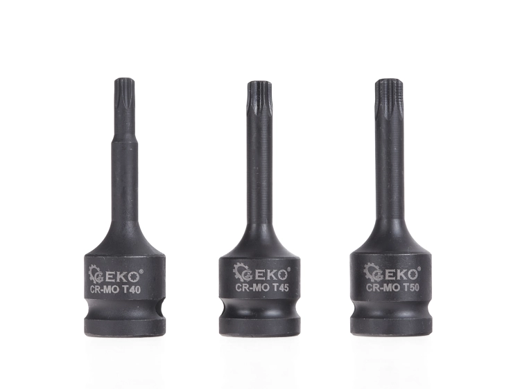 KLUCZE UDAROWE TRZPIENIOWE TORX T20-T70 ZESTAW KLUCZY NASADEK 9el G10526
