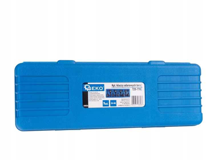 KLUCZE UDAROWE TRZPIENIOWE TORX T20-T70 ZESTAW KLUCZY NASADEK 9el G10526