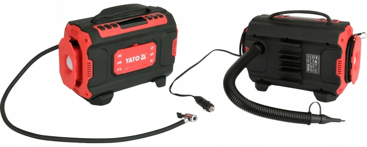 KOMPRESOR SAMOCHODOWY 12V/230V 100 W 150 PSI 22l/min WYŚWIETLACZ LED YATO