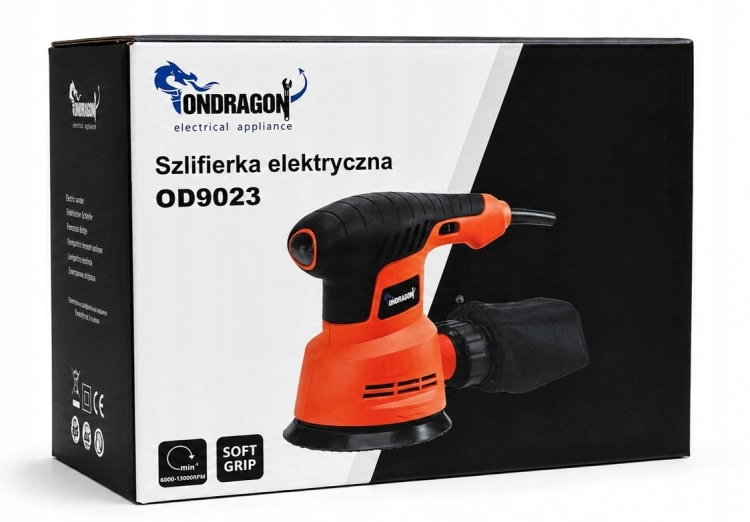 SZLIFIERKA OSCYLACYJNA MIMOŚRODOWA do DREWNA METALU z REGULACJĄ 125mm 1300W