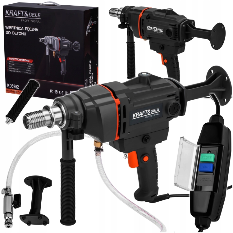 WIERTNICA DO BETONU 2300W 1990 RPM CHŁODZENIE WODĄ O202MM OTWORNICA KD5952