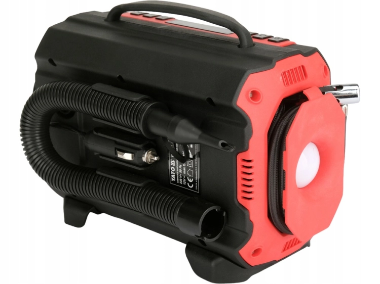 KOMPRESOR SAMOCHODOWY 12V/230V 100 W 150 PSI 22l/min WYŚWIETLACZ LED YATO