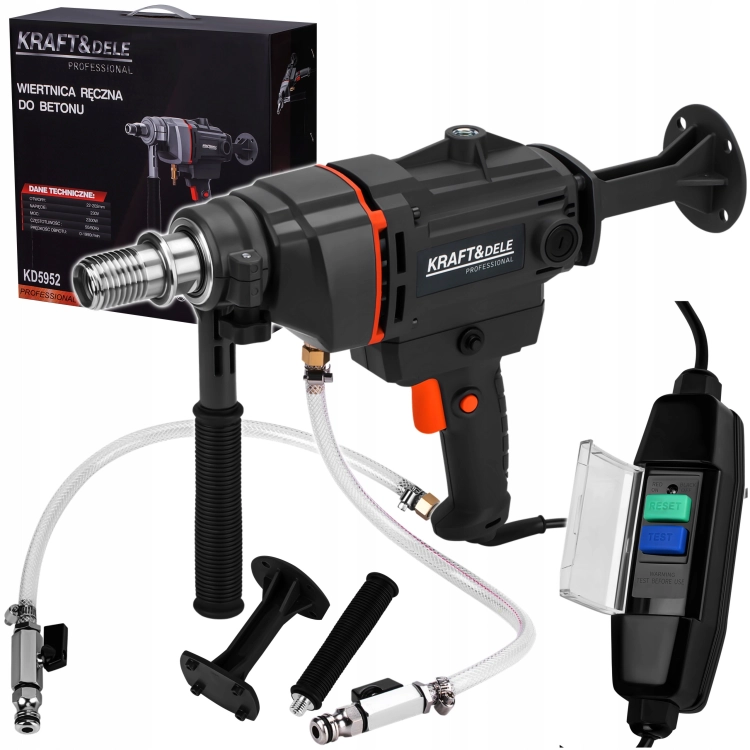 WIERTNICA DO BETONU 2300W 1990 RPM CHŁODZENIE WODĄ O202MM OTWORNICA KD5952