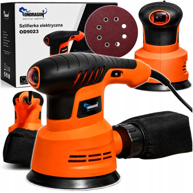 SZLIFIERKA OSCYLACYJNA MIMOŚRODOWA do DREWNA METALU z REGULACJĄ 125mm 1300W