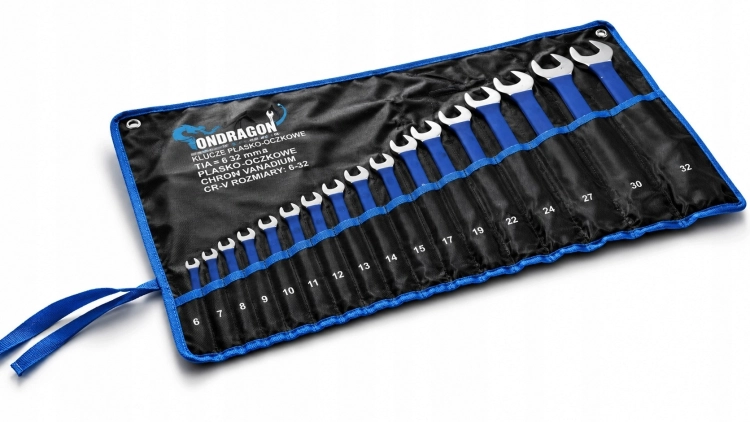 17el KLUCZE PŁASKO OCZKOWE Z GUMA KLUCZE PŁASKIE GUMOWYM + UCHWYTEM 6-32mm