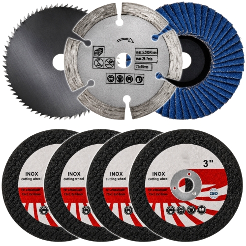 ZESTAW TARCZE DO SZLIFIERKI 75 MM CIĘCIA METALU DREWNA BETONU LISTKOWA 75MM