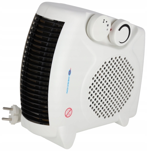 TERMOWENTYLATOR GRZEJNIK FARELKA 2000W TERMOSTAT PIONOWY POZIOMY KOMPAKTOWY