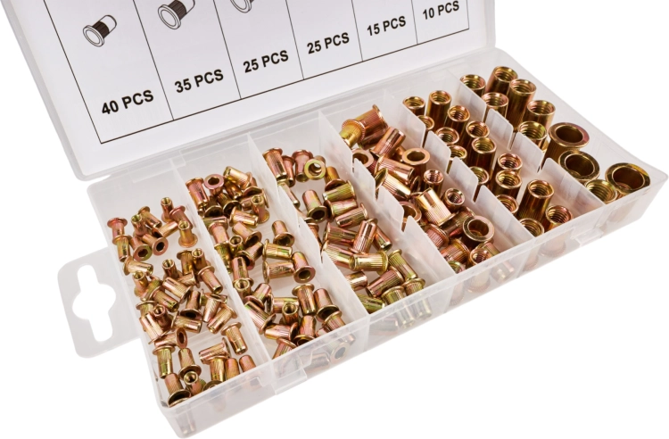 KRAFT&amp;DELE ZESTAW NITONAKRĘTEK STALOWYCH M3-M10 150 SZT. ORGANIZER KD12676