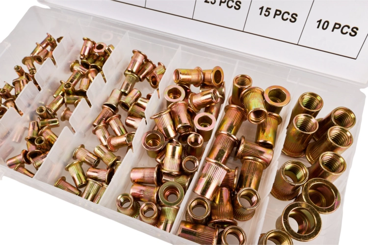 KRAFT&amp;DELE ZESTAW NITONAKRĘTEK STALOWYCH M3-M10 150 SZT. ORGANIZER KD12676