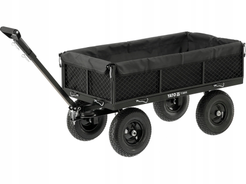 YATO WÓZEK OGRODOW XL 450KG PRZYCZEPKA Z POKROWCEM POMPOWANE KOŁA 13'' 86970