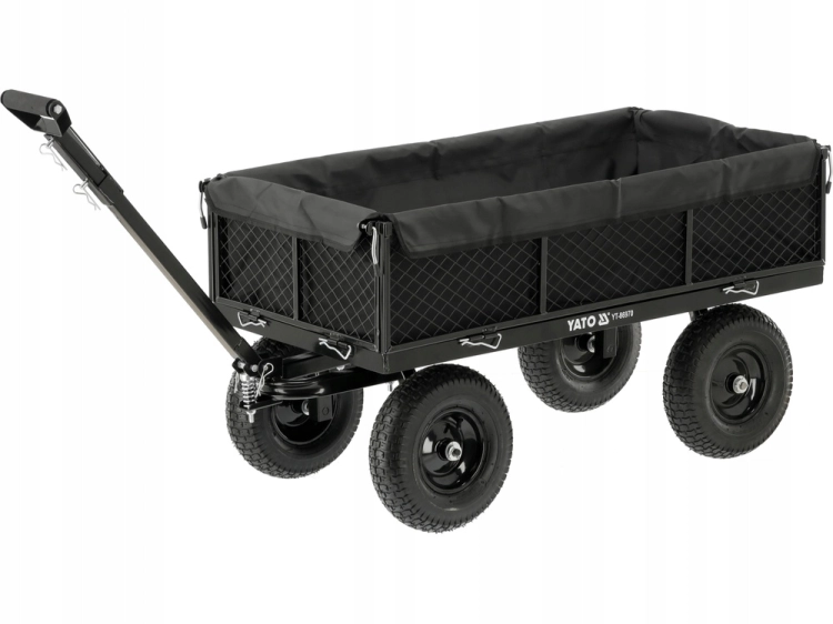 YATO WÓZEK OGRODOW XL 450KG PRZYCZEPKA Z POKROWCEM POMPOWANE KOŁA 13'' 86970