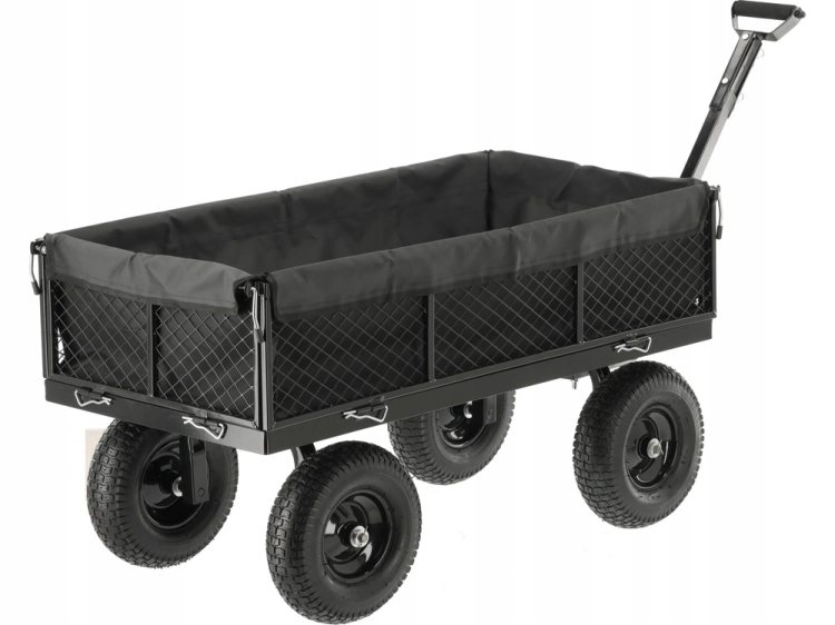 YATO WÓZEK OGRODOW XL 450KG PRZYCZEPKA Z POKROWCEM POMPOWANE KOŁA 13'' 86970