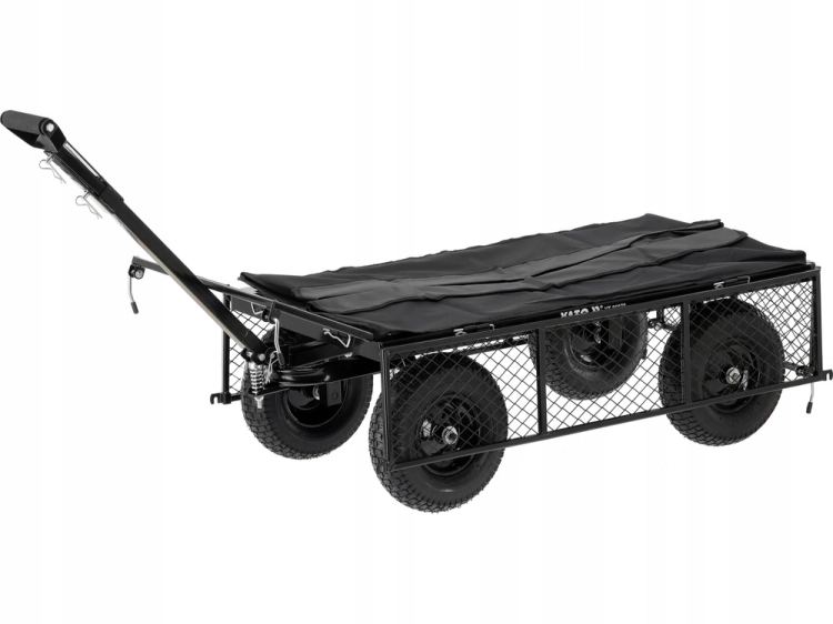 YATO WÓZEK OGRODOW XL 450KG PRZYCZEPKA Z POKROWCEM POMPOWANE KOŁA 13'' 86970