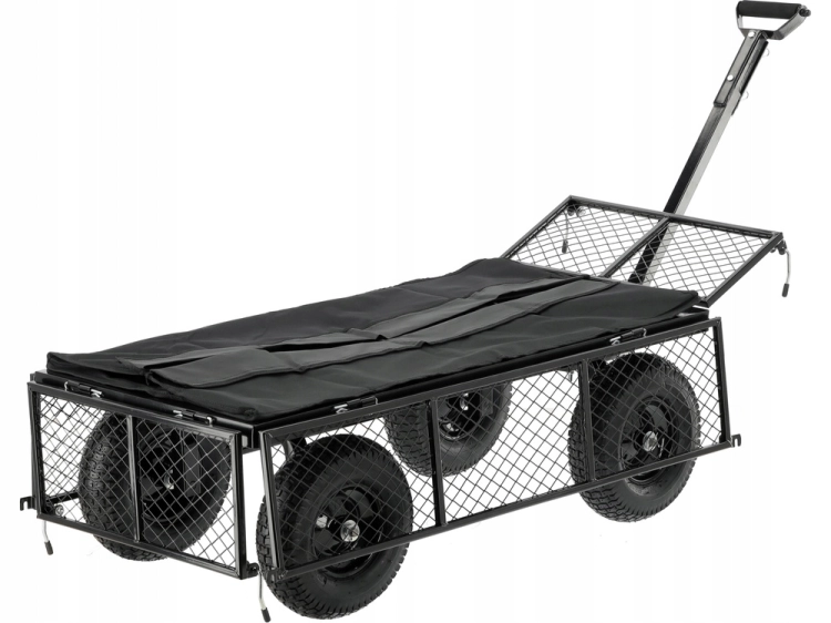 YATO WÓZEK OGRODOW XL 450KG PRZYCZEPKA Z POKROWCEM POMPOWANE KOŁA 13'' 86970