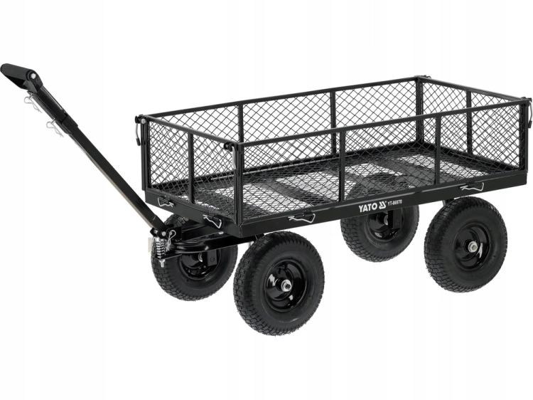 YATO WÓZEK OGRODOW XL 450KG PRZYCZEPKA Z POKROWCEM POMPOWANE KOŁA 13'' 86970