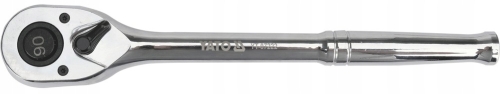 YATO GRZECHOTKA 1/2'' 250mm CrV CHROM POŁYSK 90 ZĘBÓW PRZYCISK QUICK RELEASE