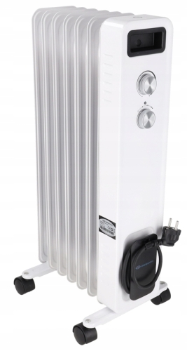 GRZEJNIK ELEKTRYCZNY OLEJOWY TERMOSTAT 1500W 7 ŻEBER ENERGOOSZCZĘDNY MOCNY